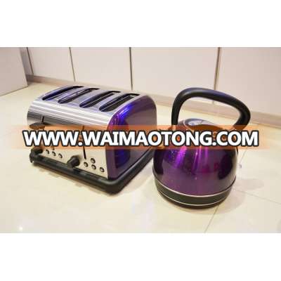 1.7L Electric Kettle And 4 Slices Toaster / Breakfast Set