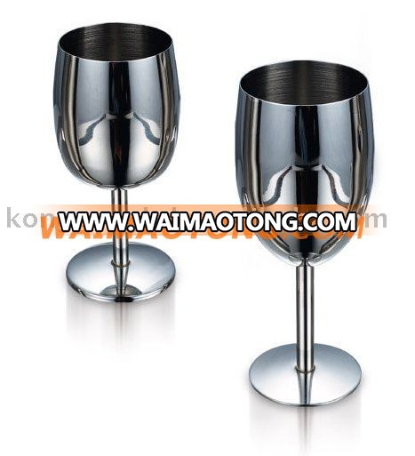 stainless steel wine glass